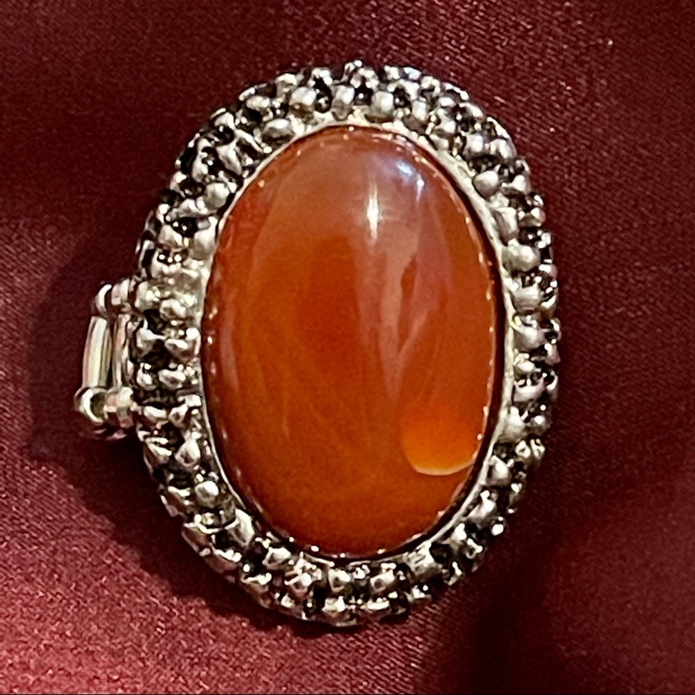 Statement Terracotta Glazed Statement Ring NWOT